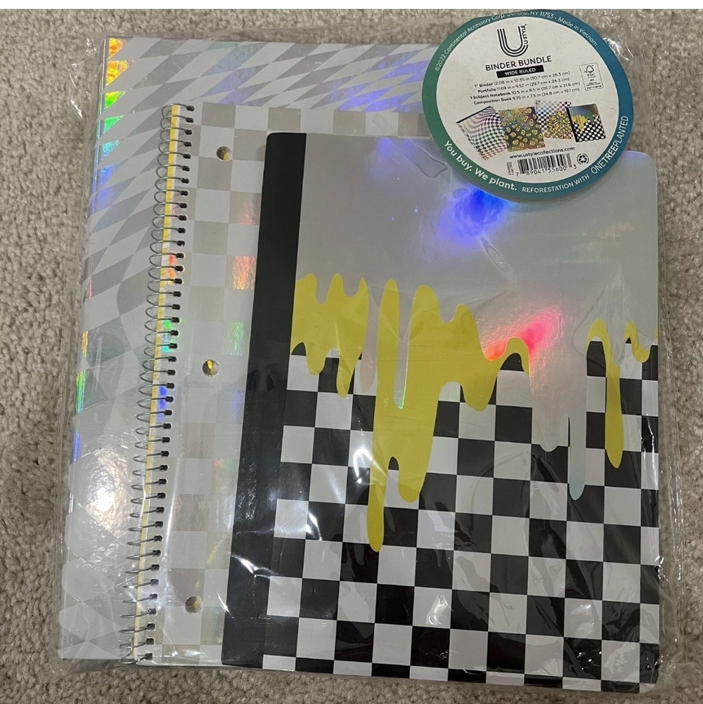 U STYLE Stationery  Bundle 3-Ring Binder Folder Notebook Composition